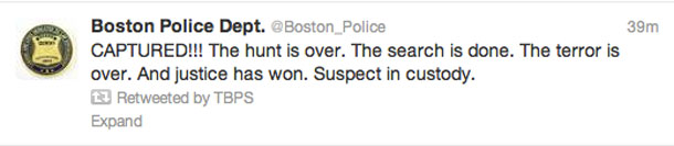 Boston Bomber Captured