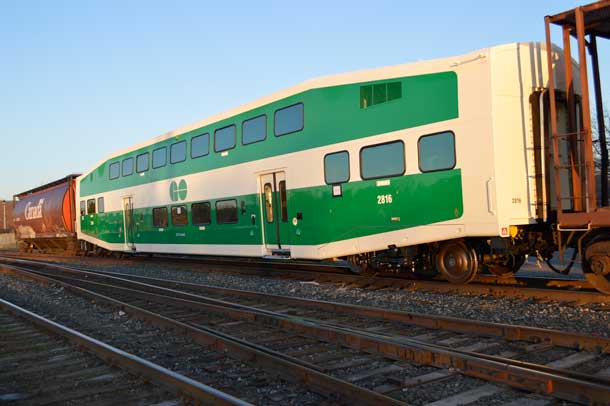 Go Train headed south to Toronto made at Bombardier in Thunder Bay