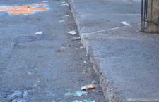 Litter lined streets