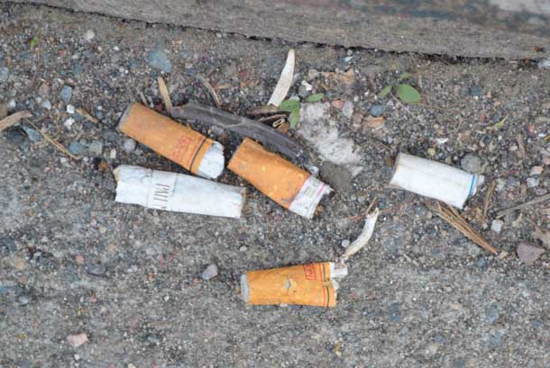 cigarette butts