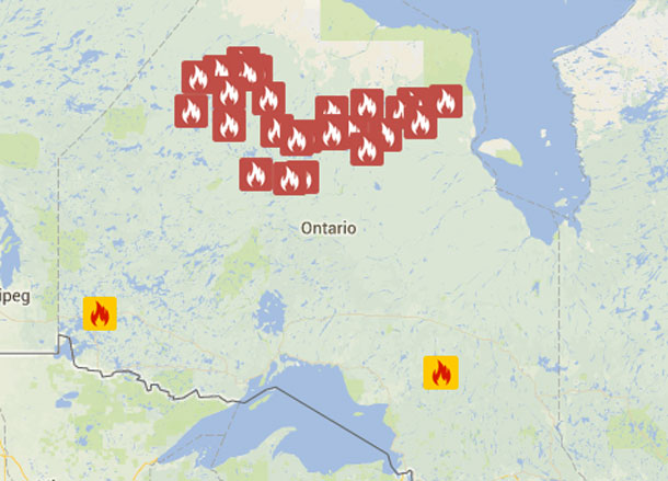 Northwestern Ontario Forest Fire situation June 26 2013