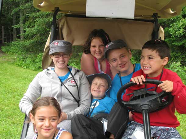 Camp Quality - After the work out there was several who hoped to be given a ride in our film makers’ golf cart!