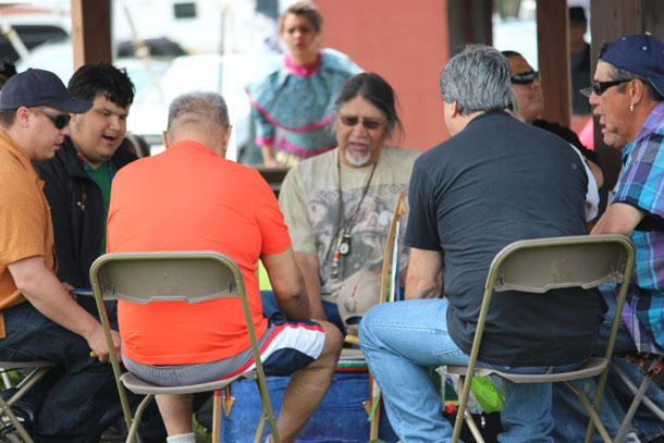 Drumming at Fort William First Nation Pow Wow 