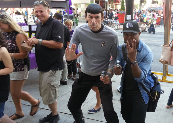 Live long and prosper in Toronto. Commander Spock at Buskerfest - its not Leonard Nimoy