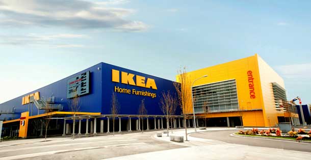 IKEA has stores all over the world, including lots of Canadian cities. 