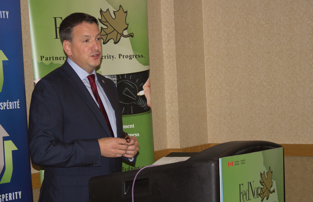 Minister Rickford at Fednor Announcement