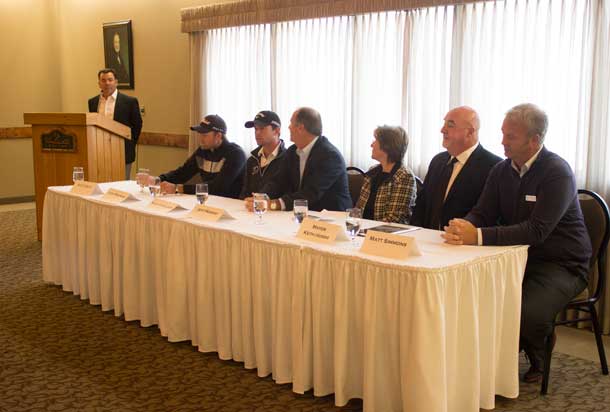 Scott Smith MC's the PGA Canada Tour Announcement to an enthusiast audience in Thunder Bay at White Water Golf Club