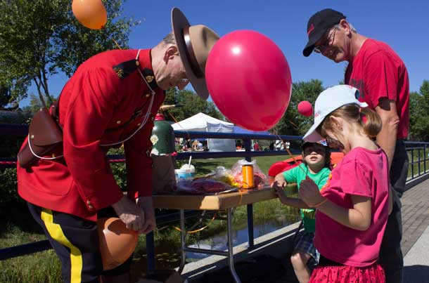 The RCMP were on hand at Riverfest making friends with the children and adults alike