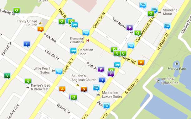 Crime Map Thunder Bay Waterfront District downtown