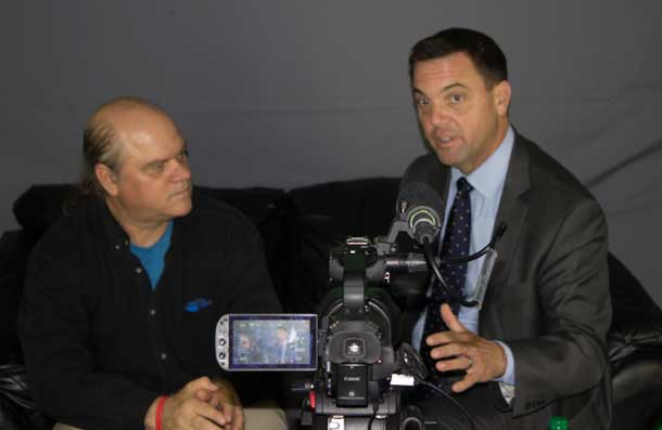 Tim Hudak talks about the PC Plan for Northern Ontario - Photo by Rebecca Ash