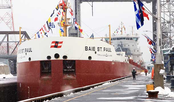 The Baie St. Paul is the first of CSL’s Trillium Class of vessels, which sets new standards in operational and energy efficiency, reliability and environmental protection,” said CSL’s President Louis Martel. “The Baie St. Paul is 15% more fuel efficient than CSL's previous class of ships – vessels that were already among the most efficient in the Lakes – and will save approximately 750 tonnes of fuel per year, amounting to a yearly carbon emission reduction of 2,400 tonnes.”