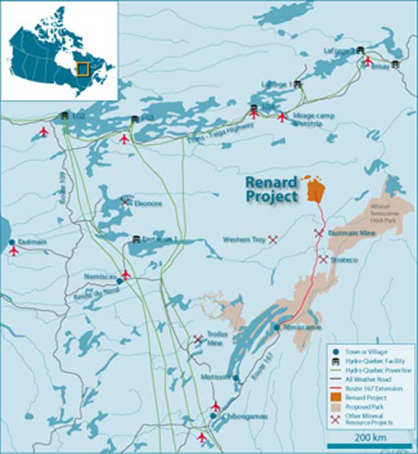 Renard Diamond Mine in Northern Quebec