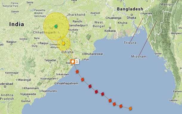 India Cyclone Phallin