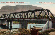 Postcard image of the James Street Bridge
