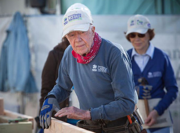 President and Mrs. Carter joined nearly 150 volunteers today to help build and repair homes in Union Beach, N.J., as part of Habitat for Humanity's 30th annual Jimmy and Rosalynn Carter Work Project. 