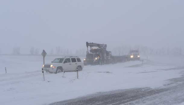 Four wheel drive isn't an excuse to speed when the road conditions are bad - RCMP Photo