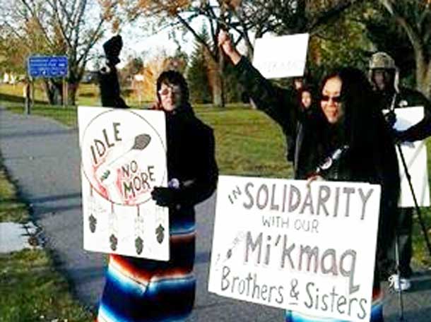 Rallying support for Elsipogtog First Nation