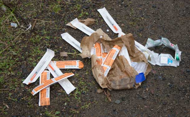 Syringes litter the streets and alleyways. Superior Points doesn't work weekends.