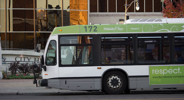 Thunder Bay Police were onboard Transit buses on Wednesday.