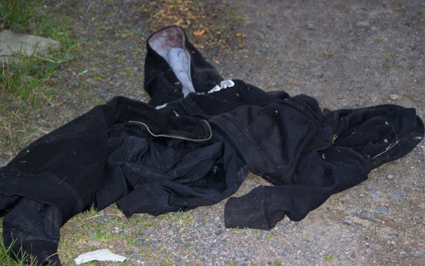 This jacket was left in the walkway between George Street and Victoria Avenue East.