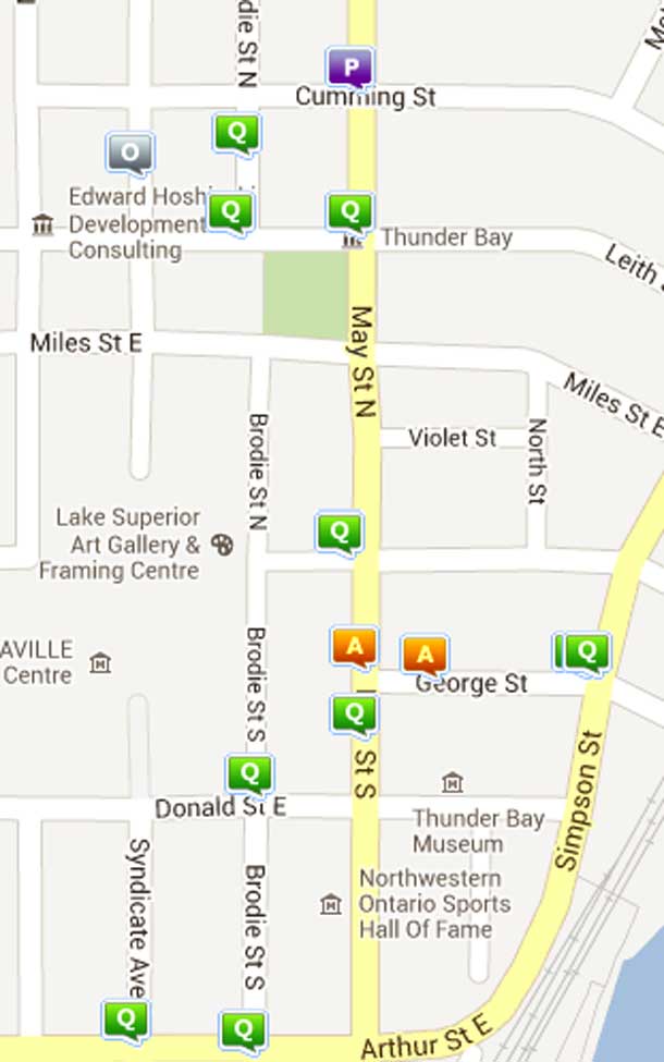 Crime Map Thunder Bay South.