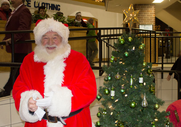 Santa at Victoriaville, there is no word if he is using an iPad to record his list this year.