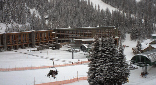 Alberta's iconic Sunshine Village is now open for the season. The resort averages up to 32 feet of snow in the winter.