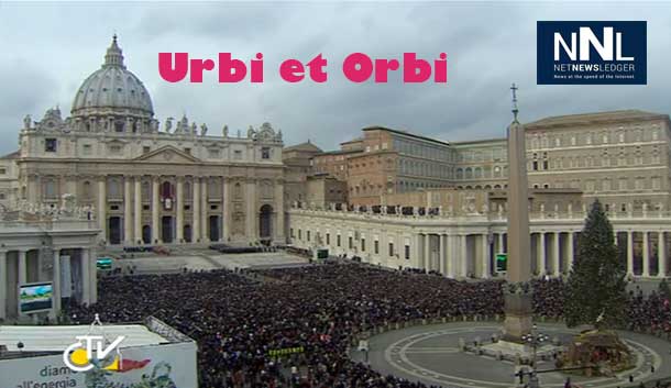 Urbi et Orbi message was delivered on Christmas Day in St. Peter's Square in the Vatican.