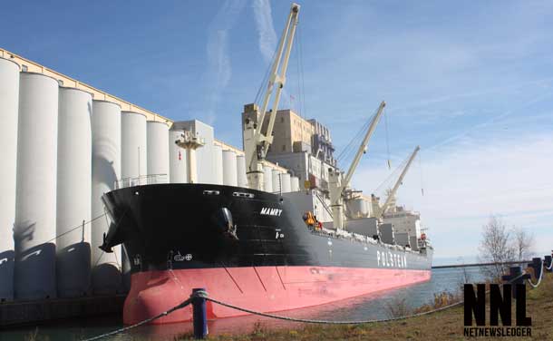 Loading Grain on a Saltie in the Port of Thunder Bay - Photo courtesy Port Authority