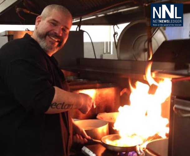 Chef Richard Moorey always seems happiest in the kitchen kicking up some 'Tastitude'.