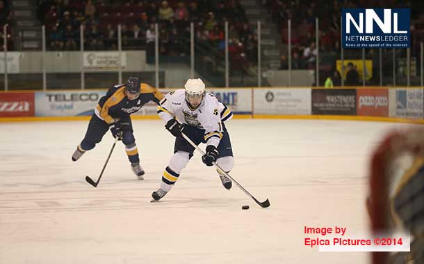 Cody Alcock bears down on the Ryerson Net - Photo by Epica Pictures.