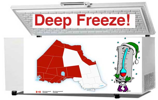 Northwestern Ontario is headed back to the Deep Freeze - temperatures overnight dropping to -40c with the windchill