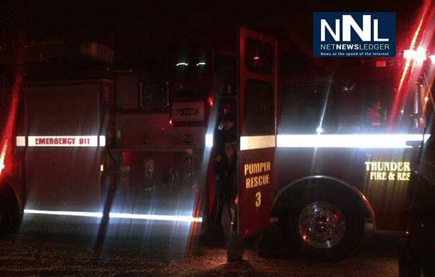 Thunder Bay Fire Rescue on the scene in Thunder Bay North