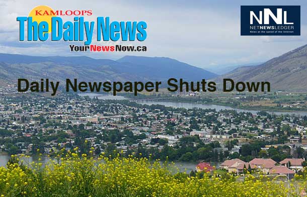 The Kamloops Daily News is shutting down after 80 years of publication.