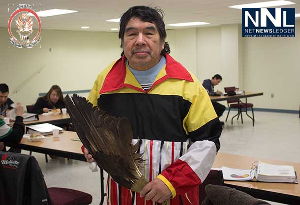 Long Lake #58 Chief Towegishig was on hand to greet the students.