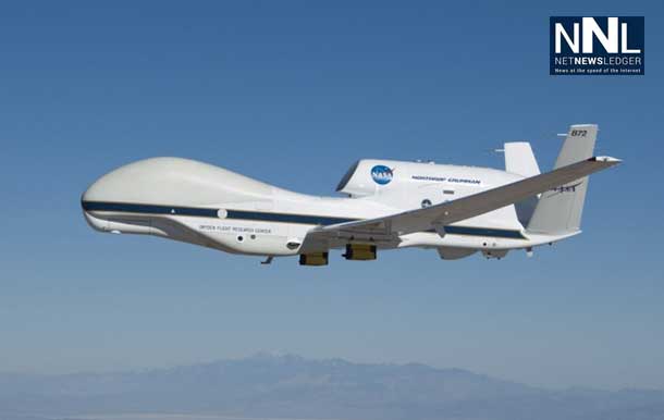 The NASA Global Hawk is making its way to look at climate change and weather.