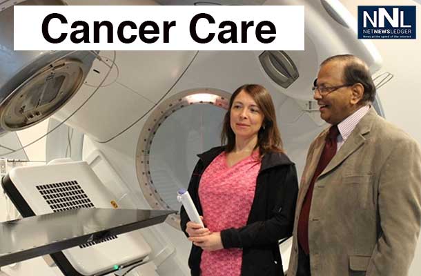 Radiation therapist Susan Sloan and Dr. Sunil Gulavita, Head and Coordinator of Radiation Oncology, Regional Cancer Care Northwest, with one of the world’s most advanced Linear Accelerators, installed in the past year to provide exceptional radiation therapy for patients in Northwestern Ontario.