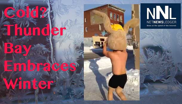 Proving that winter is more mind over matter, Thunder Bay's Dman takes a morning run at minus 40c