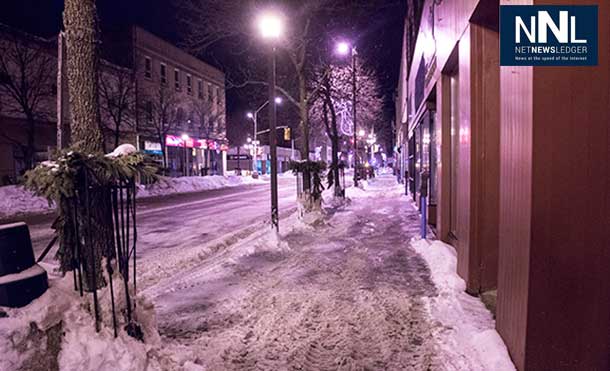 The results of a nights work by Thunder Bay Snow Clearing Crews. Safer streets and sidewalks