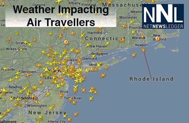 Flightaware.com is reporting 1900 flights have already been cancelled in the United States.