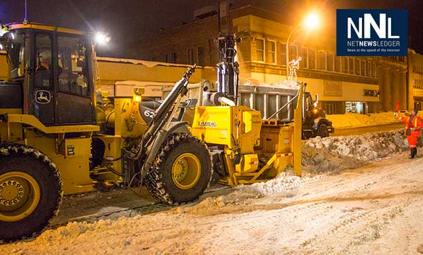 Clearing snowbanks in downtown Thunder Bay helps businesses and makes the streets safer