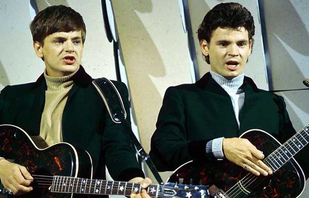 Phil and Don Everly, the Everly Brothers were a major musical force influencing the style of music in the 1950s and 1960s.