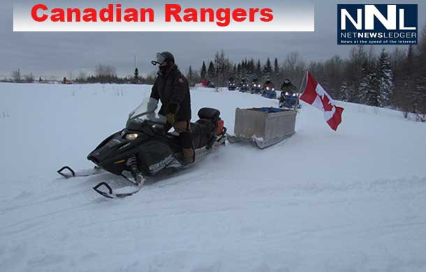 Canadian Rangers celebrate 20 years of service in Northern Ontario with a record-setting 2,250 kilometre-long surveillance patrol.  Credit: Sergeant Peter Moon, Canadian Rangers