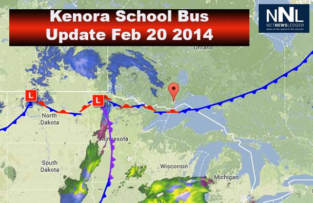 School Buses in the western part of Northwestern Ontario are not running today