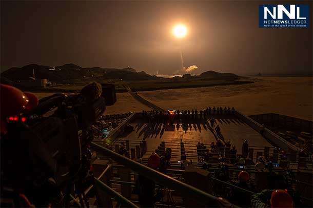 A Japanese H-IIA rocket with the NASA-Japan Aerospace Exploration Agency (JAXA) Global Precipitation Measurement (GPM) Core Observatory onboard, is seen launching from the Tanegashima Space Center in Tanegashima, Japan. Image Credit: NASA/Bill Ingalls