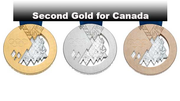 Canada has its second Gold Medal at the Sochi 2014 Winter Games