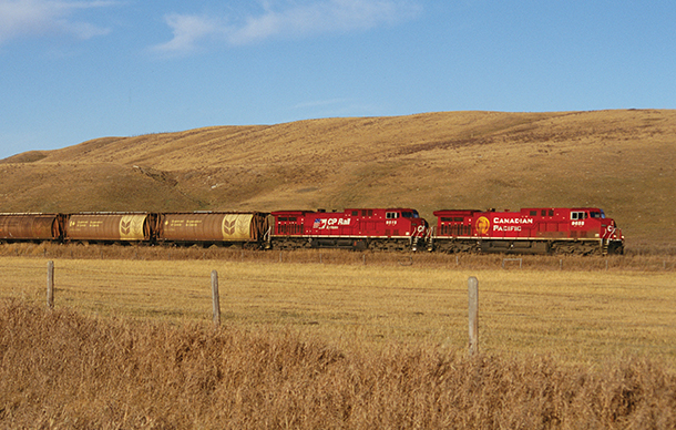 CP Grain Train on the Prairies.