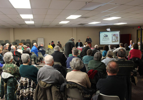 A full house of over sixty people attended the public meeting in Terrace Bay.