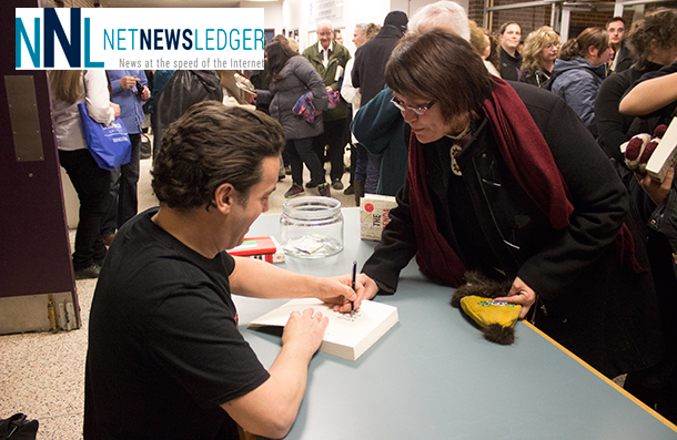 Joseph Boyden Book signing after a fantastic talk at Lakehead University