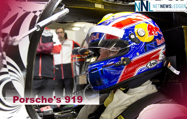 Red Bull driver Mark Weber in the Porshce 919